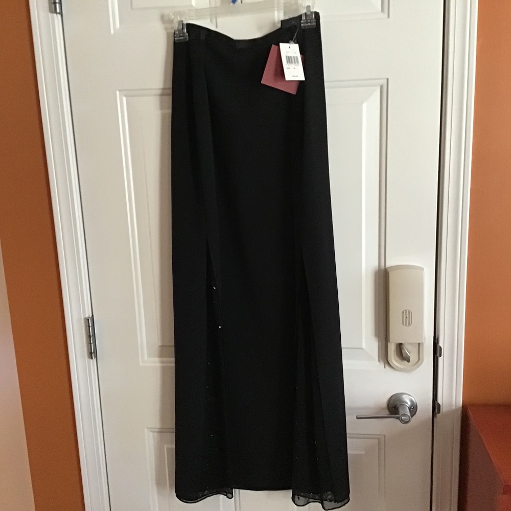 Floor length crepe evening skirt